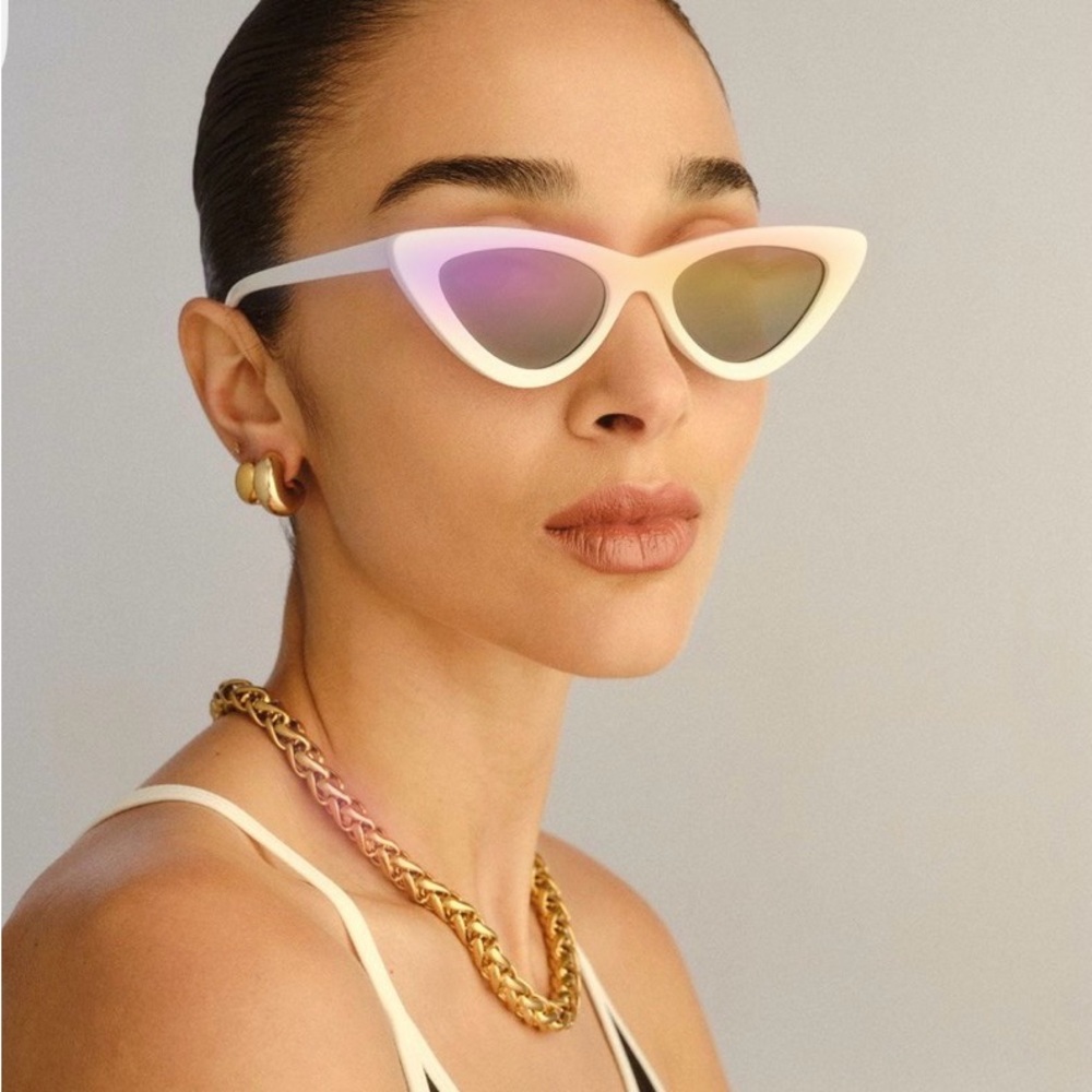 Le Specs Hypnosis Cream Cat-Eye Sunglasses